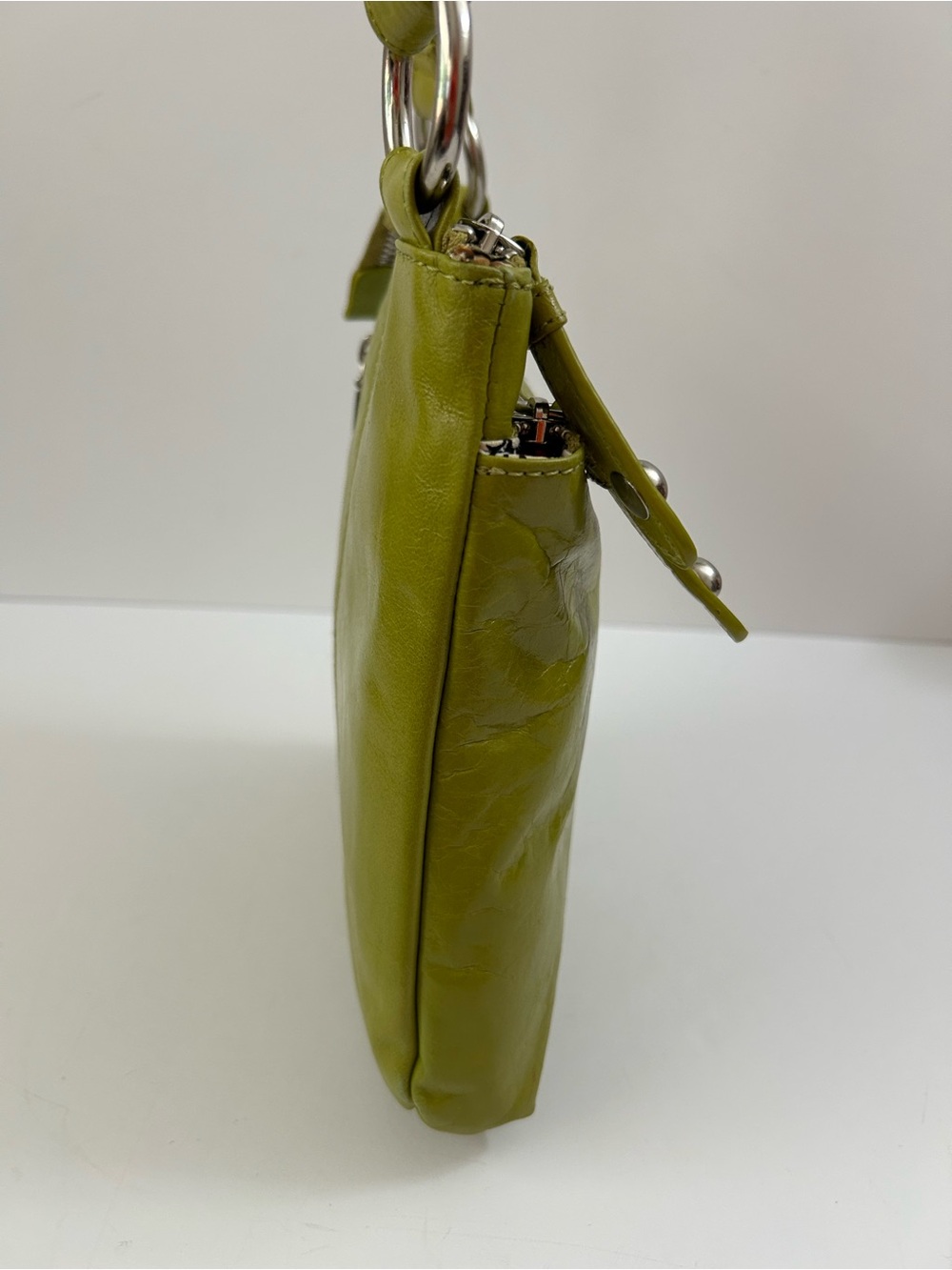 Hobo The Original - Green Leather Crossbody Bag - Picture 4 of 16